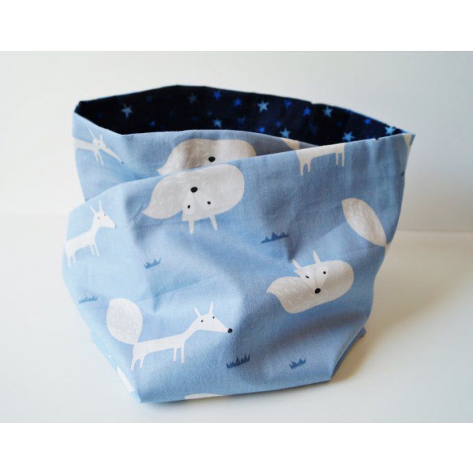 Snood double - tour de cou renard bleu