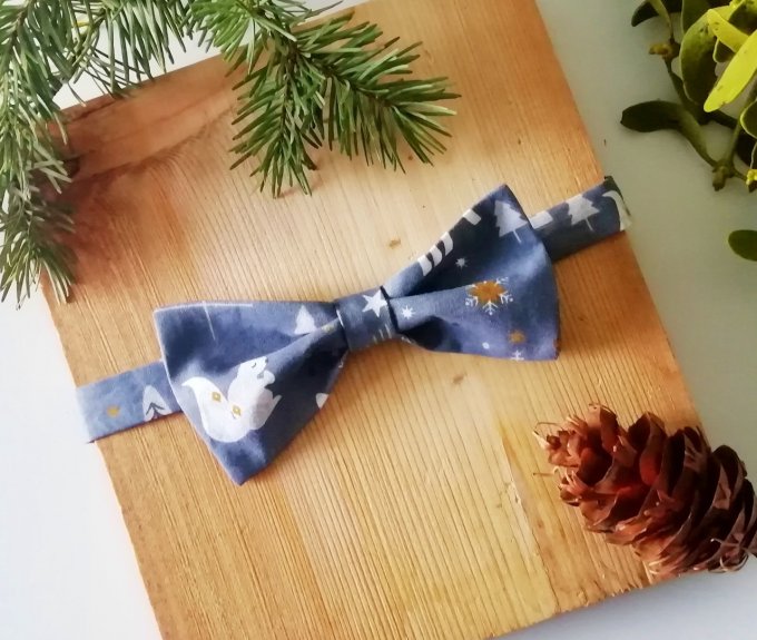 Nœud papillon "écureuil de noël"