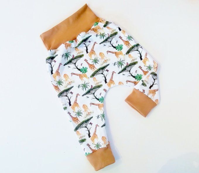 Sarouel 6 mois "girafes" 