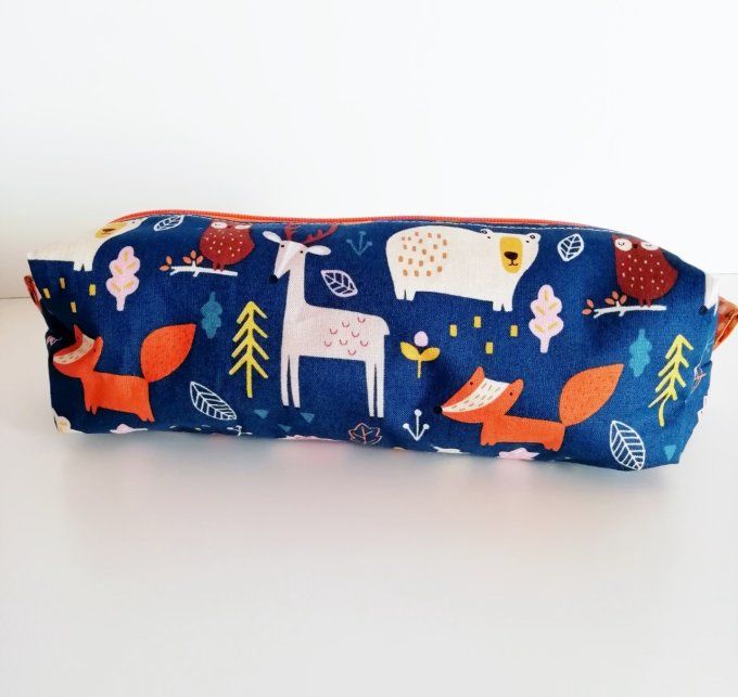 trousse rectangle "animaux forêt"