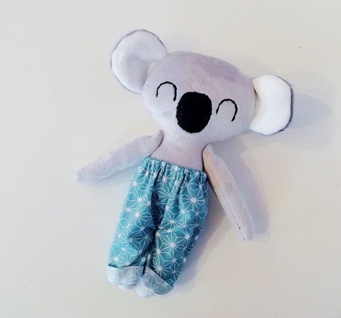 peluche doll koala pantalon menthe