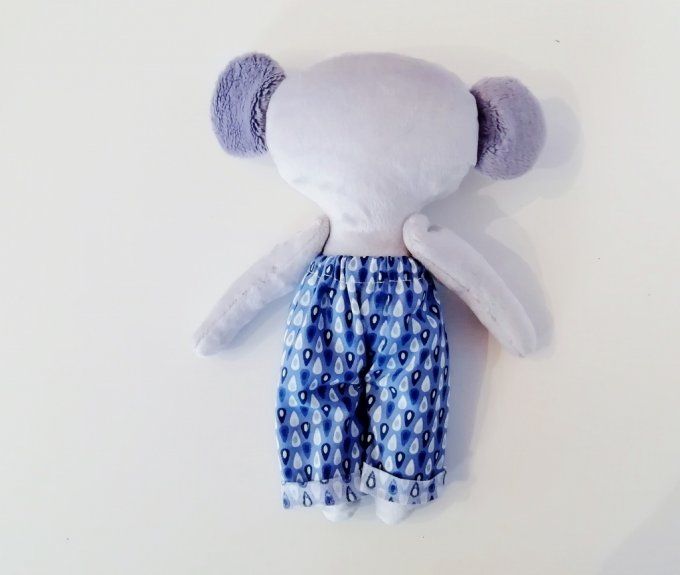 peluche doll koala pantalon bleu