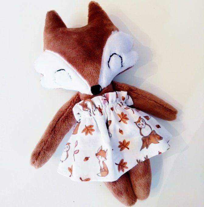 peluche doll renarde automne