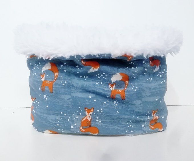 Snood renard - bleu