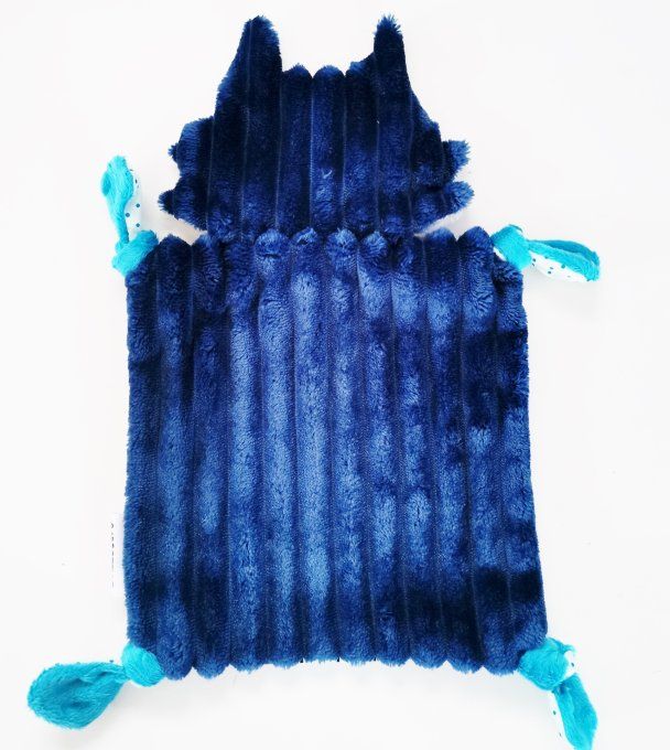 Doudou renard bleu