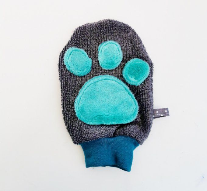 Gants de toilette coton "papattes"  rose
