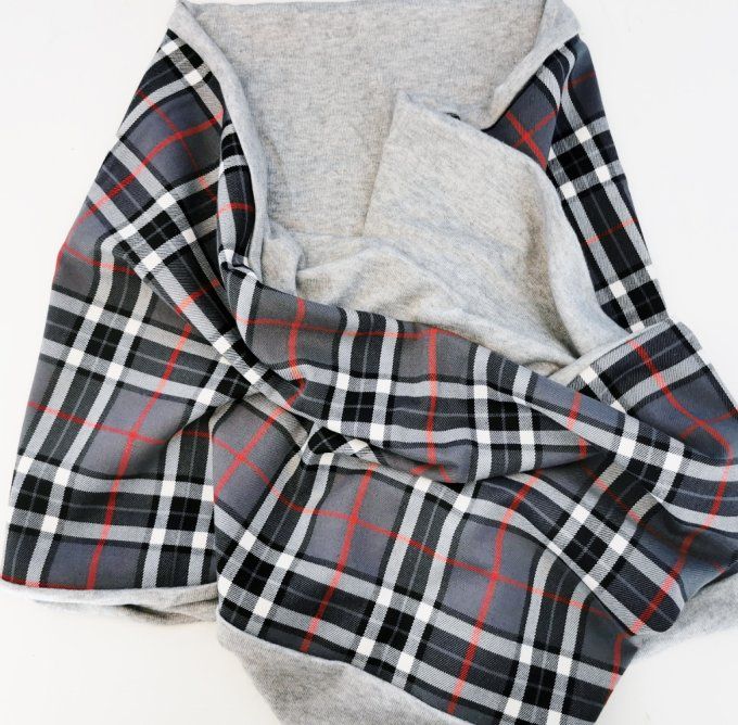 snood double tartan gris