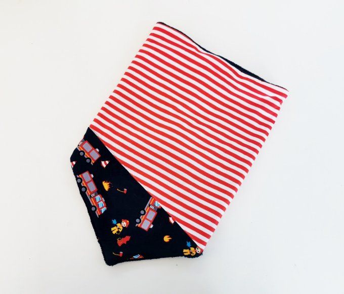 Snood XXL pompier rayures