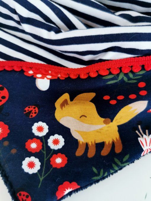 Snood XXL renard rayures
