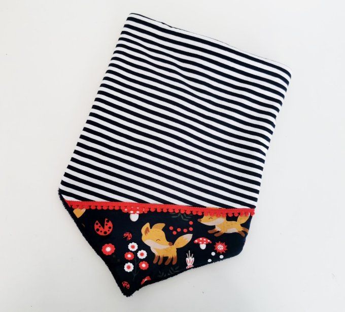Snood XXL renard rayures