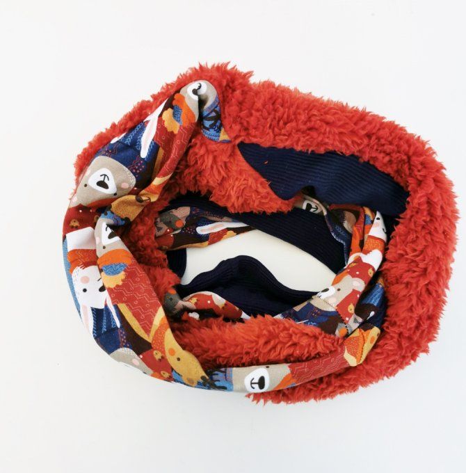 Snood double copains d'hiver