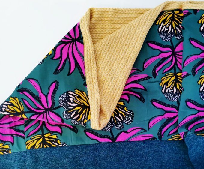 snood double vert et moutarde