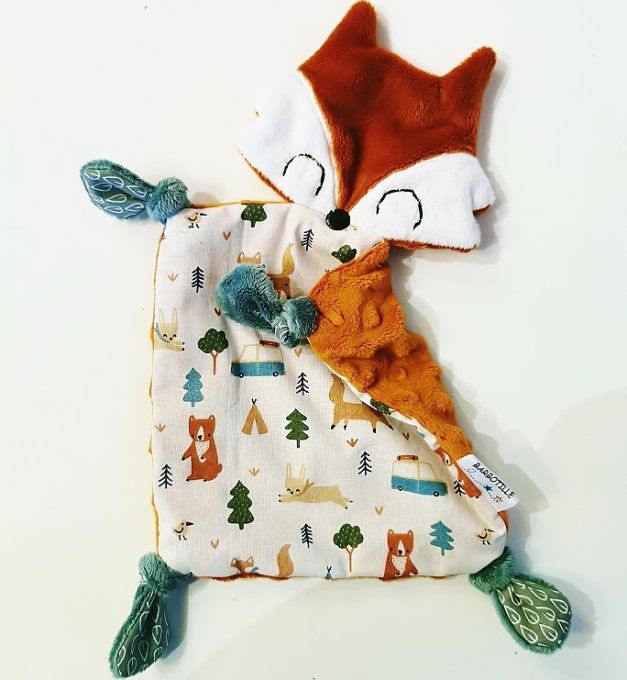 Doudou renard roux "camp"